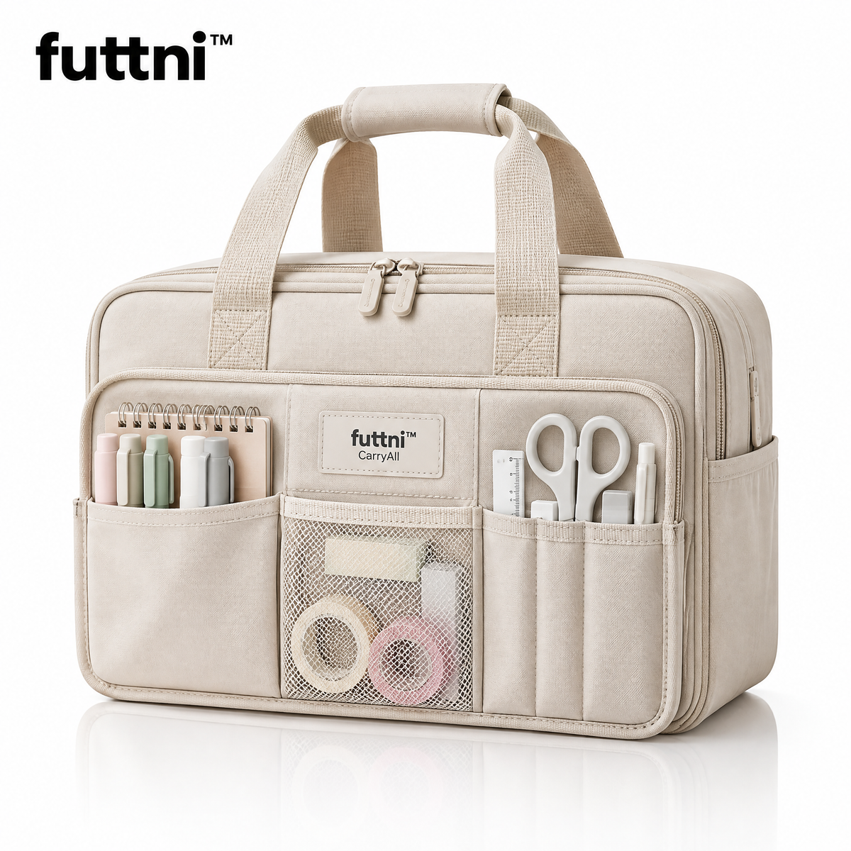 futtni™ CarryAll Journal Tote — white background