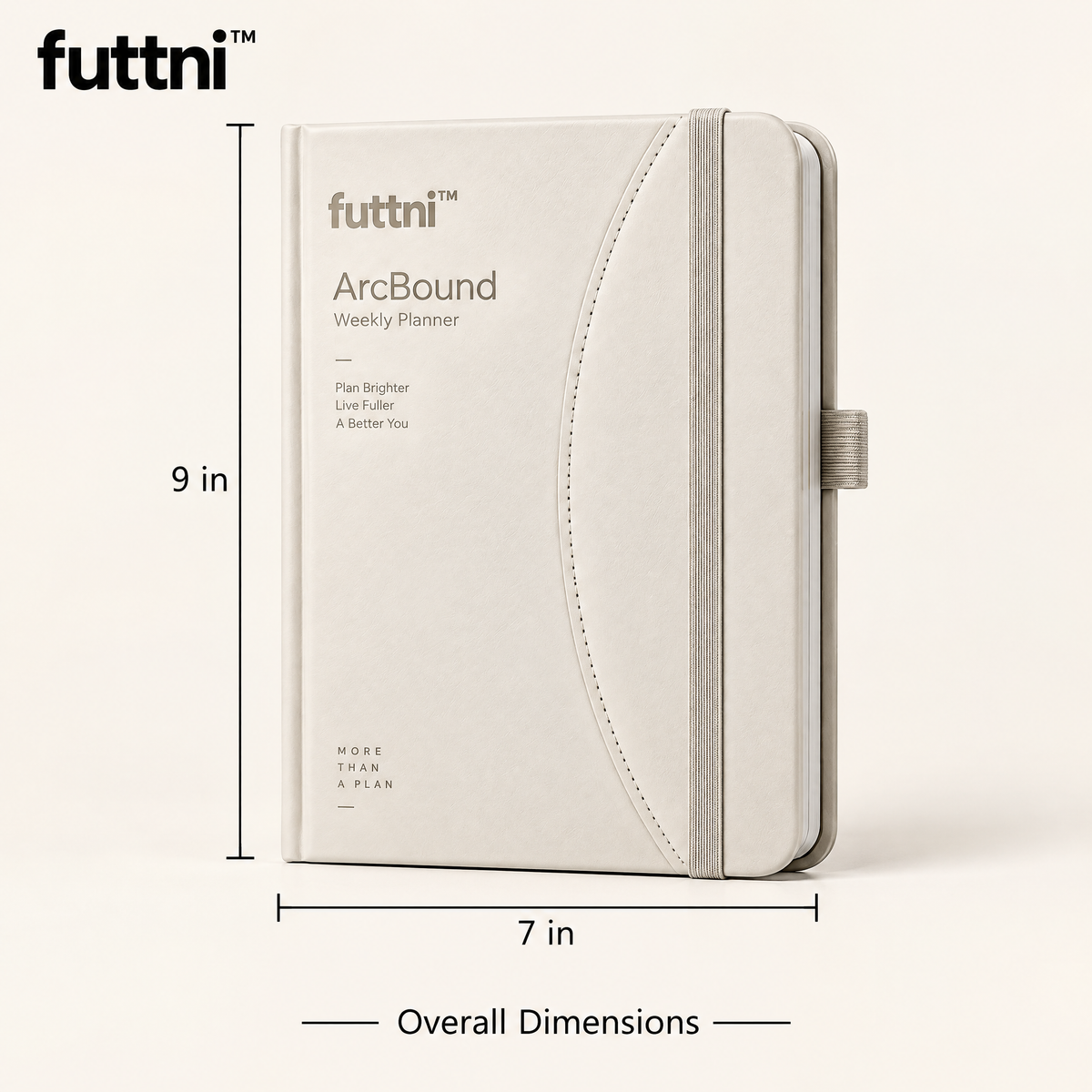 futtni™ ArcBound Weekly Planner — size and presentation