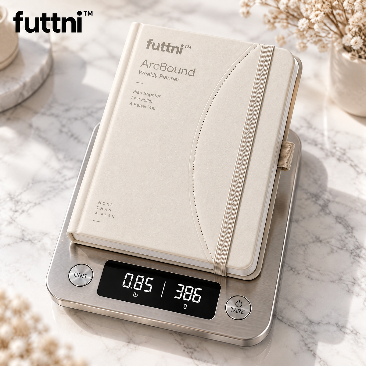 futtni™ ArcBound Weekly Planner — weight and presentation