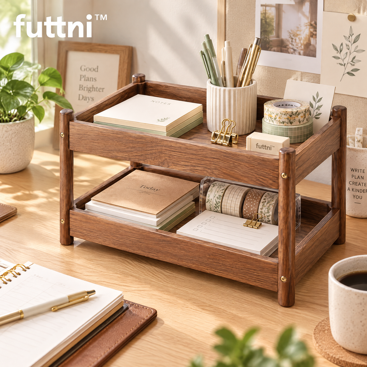 futtni™ Tiered Desk Tray — scene