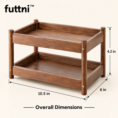 futtni™ Tiered Desk Tray — size and presentation