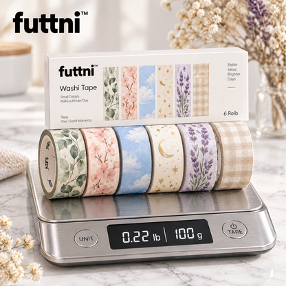 futtni™ Washi Tape Theme Set — weight and presentation