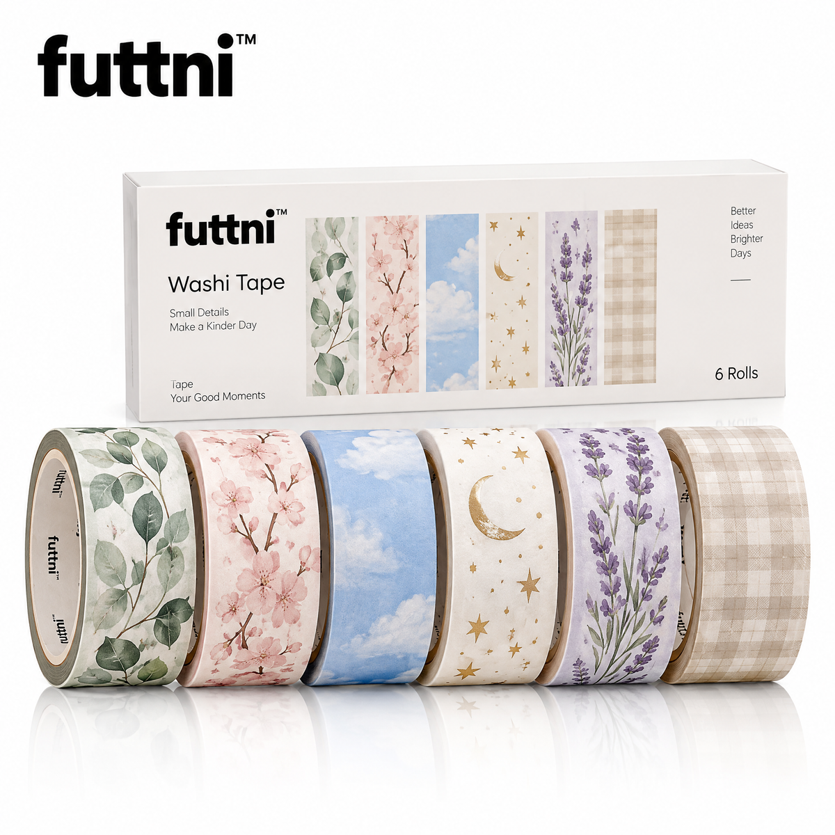futtni™ Washi Tape Theme Set — white background