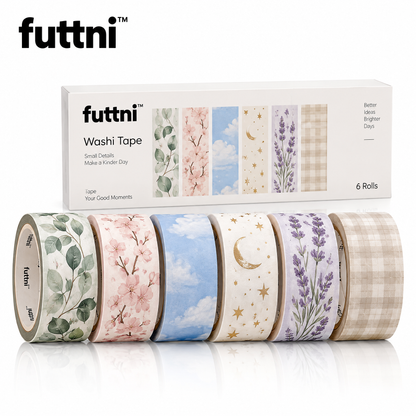 futtni™ Washi Tape Theme Set — white background