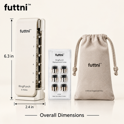 futtni™ RingPunch & Refill Kit — size and presentation